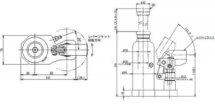 ED-40液壓千斤頂結構尺寸圖片