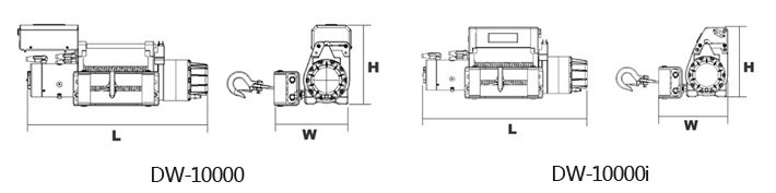 DW-10000(i)電動(dòng)絞盤結(jié)構(gòu)尺寸圖片