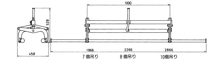三木CU-KE型混凝土吊具結構尺寸圖片