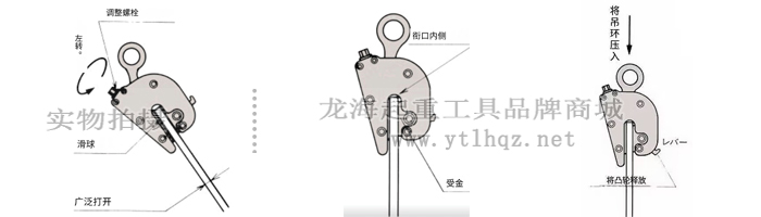 NETSUREN FL-V型豎吊無(wú)傷鋼板鉗使用步驟一、二、三